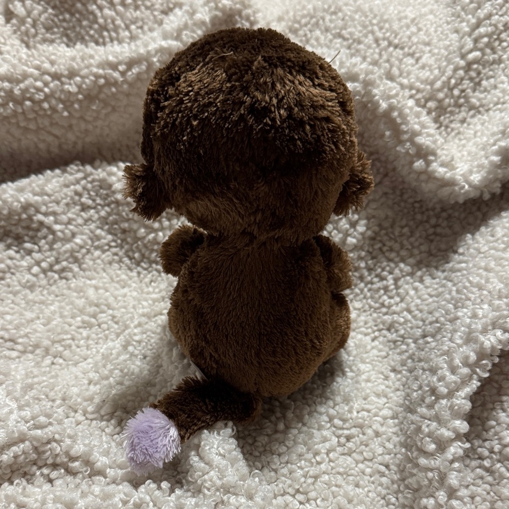 Ty Brown and Purple Coconut the Plush Monkey Stuffed Animal - Picture 3 of 5